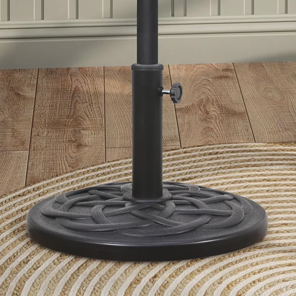 Garden Patio Umbrella Base, Outdoor Market Umbrella Stand, Backyard Umbrella Weight In Black 27lbs Shipment From Walmart