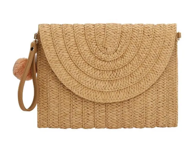 Women's Summer New Style Straw Bag Dual use Khaki - Shop at LoveMi