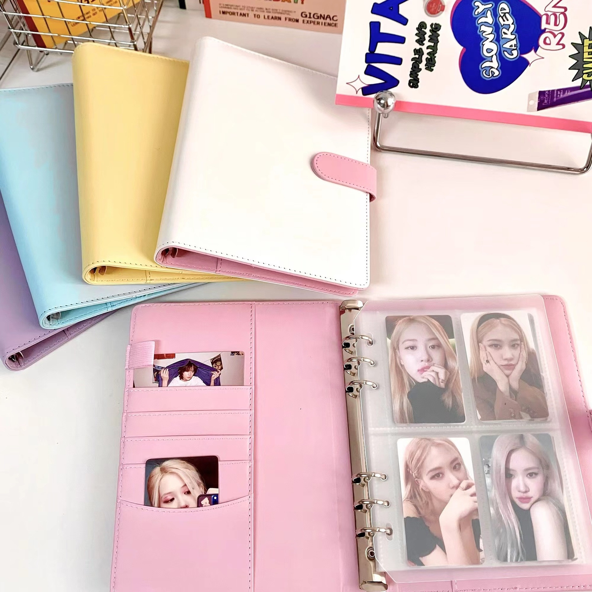 Title 2, Pu Card Binder Color Block A5 Album