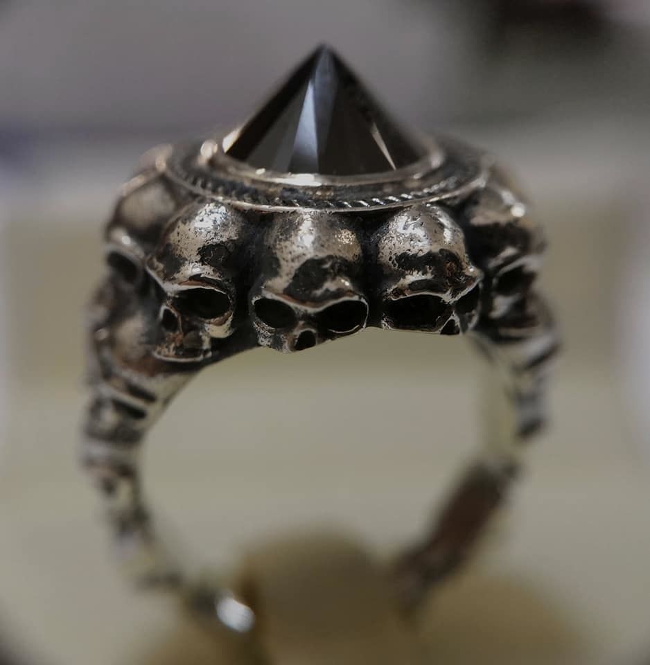 Title 4, Creative Plated Skull Ring Punk Rock