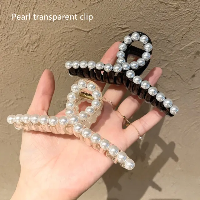 Crystal Pearl Chain Clip Top Clip Bangs Clip G - Shop at LoveMi