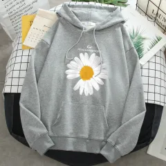 new thin super fire Little Daisy hooded sweater women"s 200 Jin Plus Size mm loose large slim top - 5A-Xl - View 1