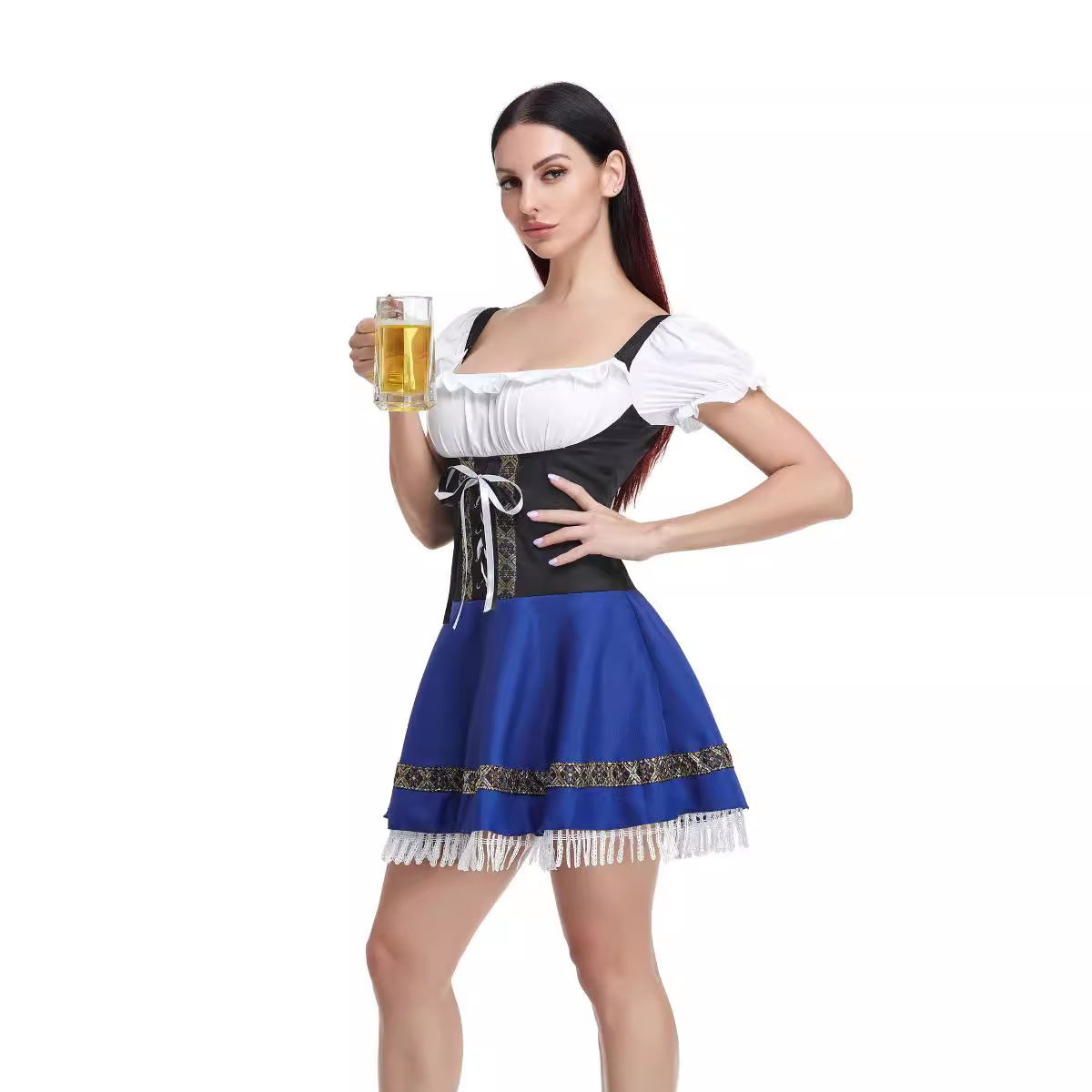 Halloween Maid Uniform for Barmaid Dress. Product information: Fabric Name: Polyester Size Information: S 34-36 72(28.4') 88(34.6') 69 M 38-40 76(29.9') 92(36.2') 70 L 42-44 80(31.5') 96(37.8') 71 XL 46 84(33.1') 100(39.4'')72 2XL 48 88(34.6') 104(40.9')7