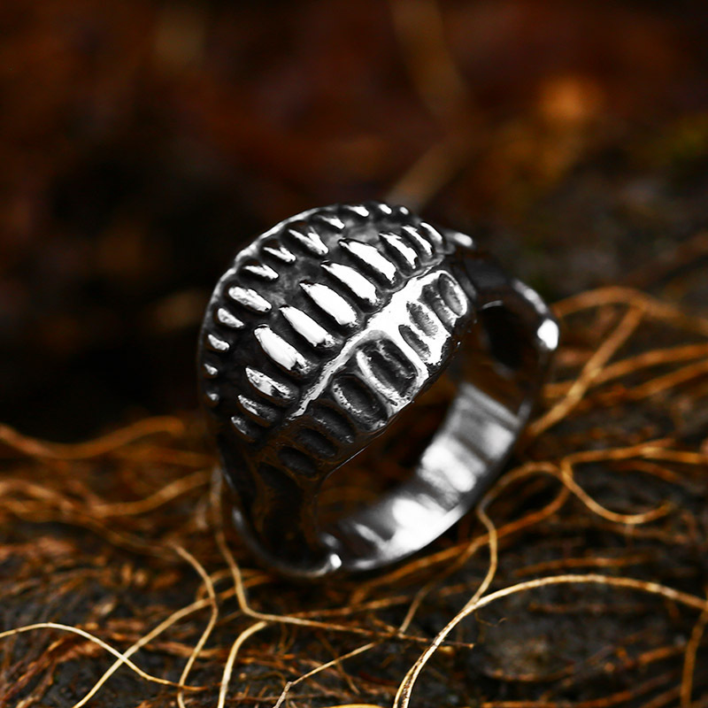 European And American Retro Men's Titanium Steel Ring Bracelet
