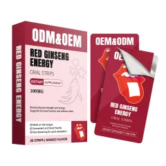 Red Ginseng Energy Oral Dissolving Strips Custom Packaging & Formula Quick-Absorb Supplement Film - Original - View 1