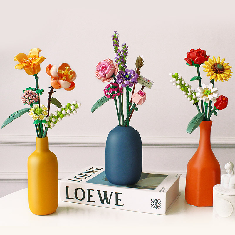 Small Particle Building Blocks Bouquet Decoration