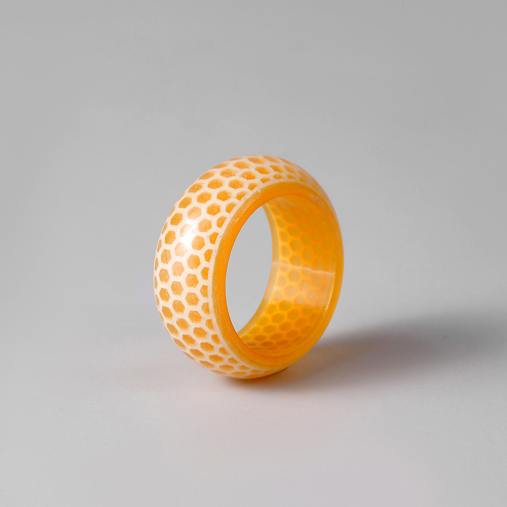 Title 11, Transparent Resin Honeycomb Pattern Luminous Ring