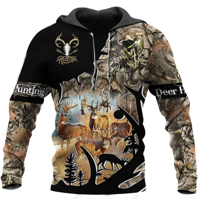 3D Digital Print Hooded Zipper Sweatshirt E Xl - Shop at LoveMi