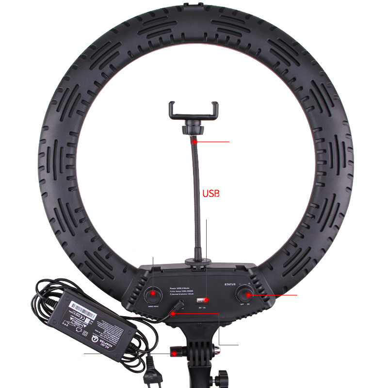 Multi-camera Live Broadcast Ring Light With 16-inch Beautifying Light - Image 1