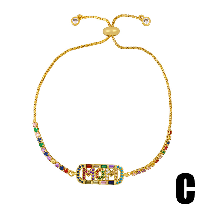 Net Red Love Peach Heart Crystal Bracelet Women