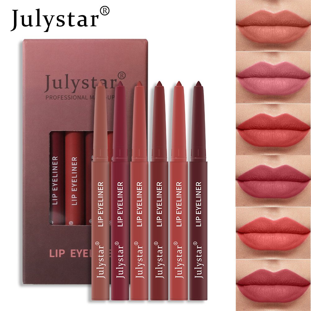 Lip Pen Waterproof Lipstick Pen P Ink Matte Lip Gloss Rotary Lipliner Suit 4