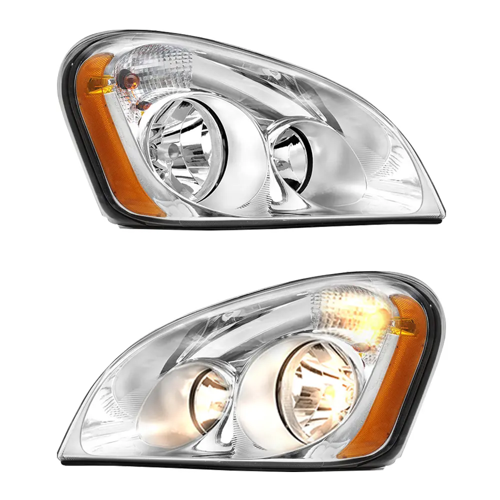 Chrome Headlights Compatible With 2008-2016 Freightliner Cascadia