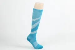 Ski Socks Cycling Running Compression - Blue - View 1