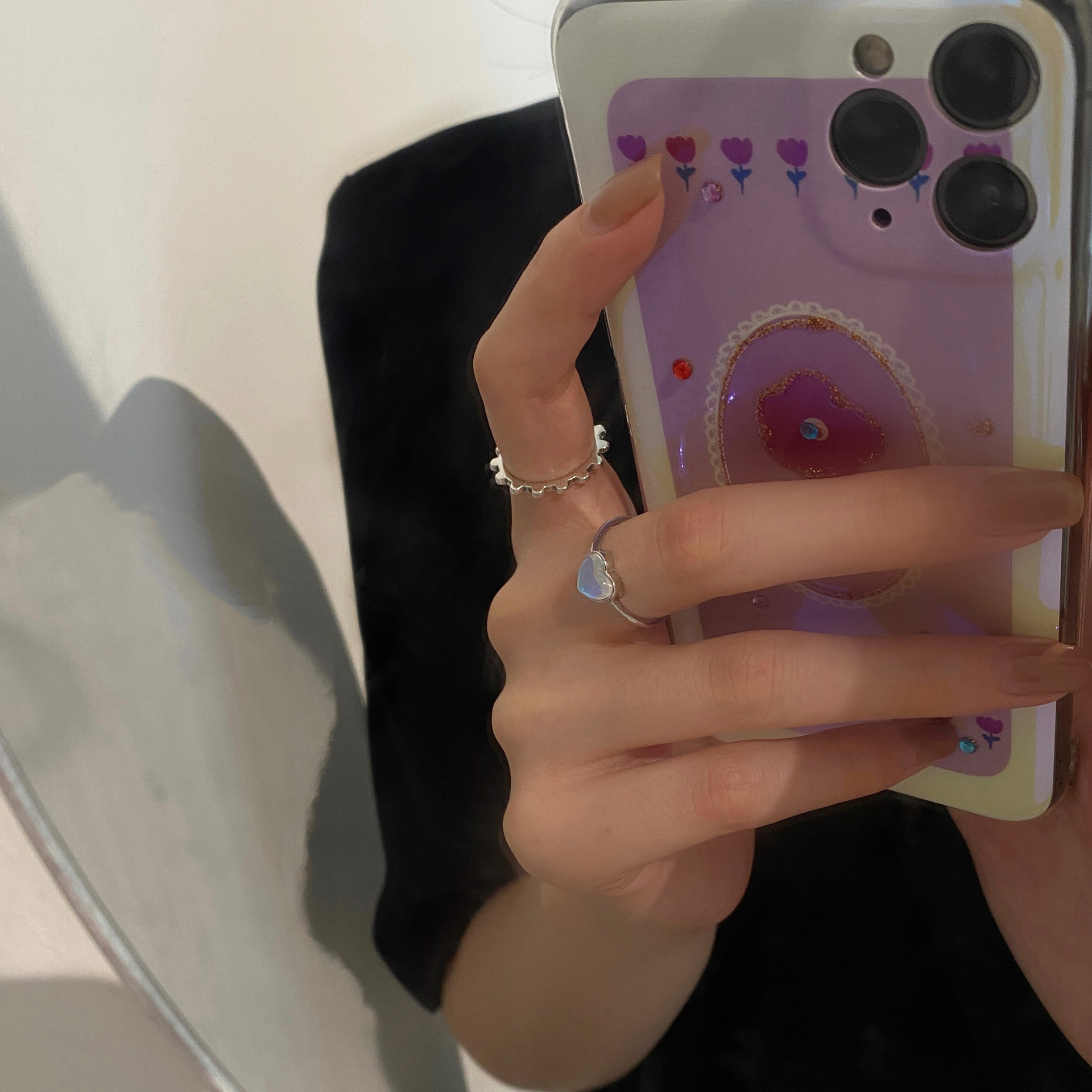 Personalized Sweet Gem Ring With Index Finger