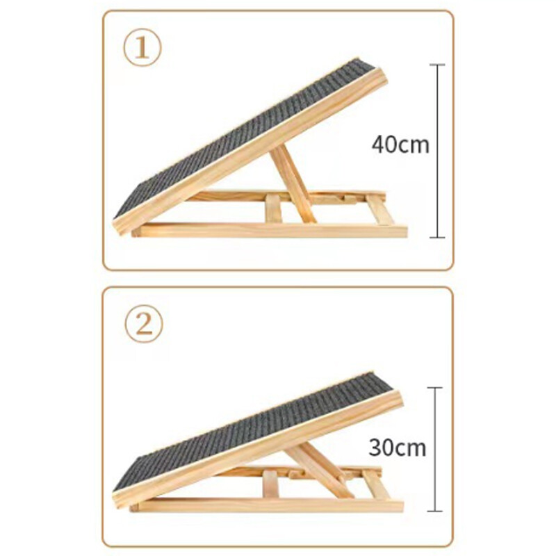 Foldable Dog Stairs Non-Slip Pet Ramp Adjustable Heights Ladder For Car Sofa Bed — image 8