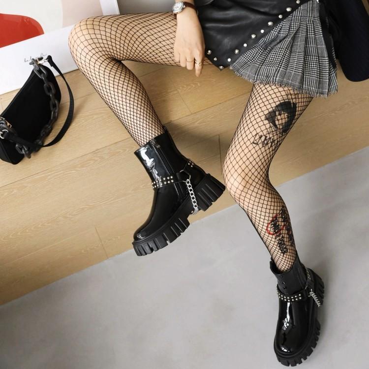 British Style Mid-tube Platform Martin Women's Boots