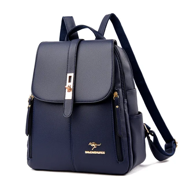 New Trendy Fashion Soft Leather Mommy Leisure Large capacity Bag Blue - Shop at LoveMi