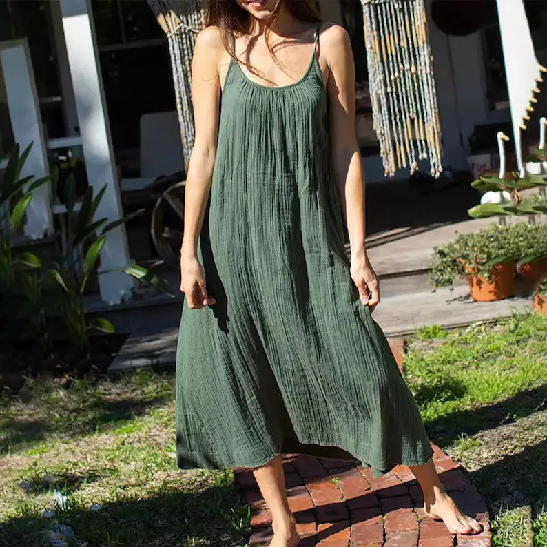 Backless Gauze Sleeveless Dress, picture 6 of 9