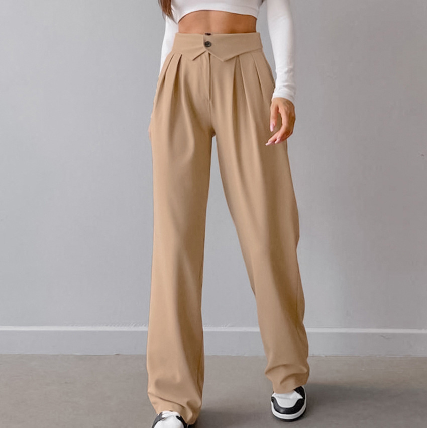 Women's Fashion Temperament High Waist Slimming Casual Pants