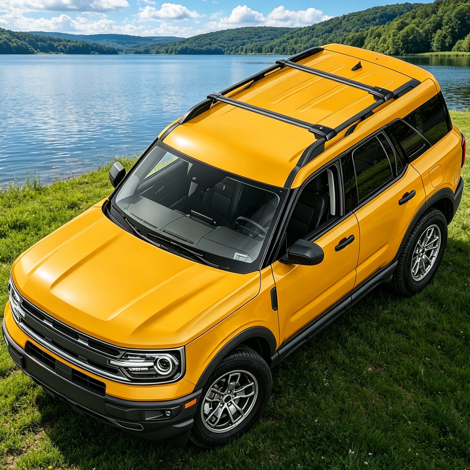 Roof Rack Cross Bars Fit For Ford Bronco Sport 2021-2026 On-Road Off-Road Aluminum Lockable Car Roof Crossbar Set For Factory Raised Side Rails 396LBS Capacity For Luggage Kayak Bike — foto 8