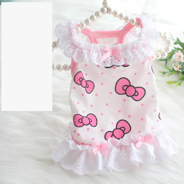 Dog Clothes Summer Thin Skirt Princess Peppermint Butterfly Pink - Shop at LoveMi