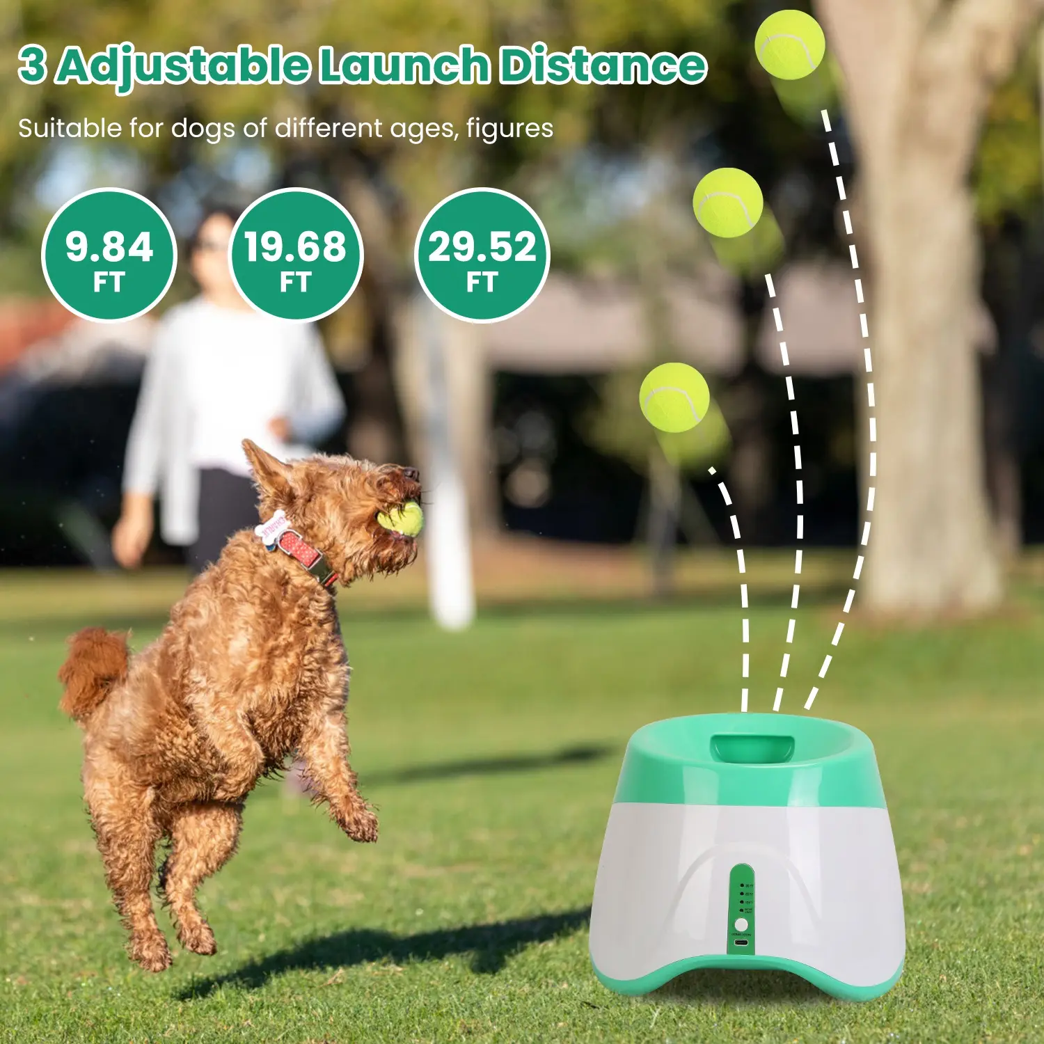 Automatic Dog Ball Launcher Toy Included 6