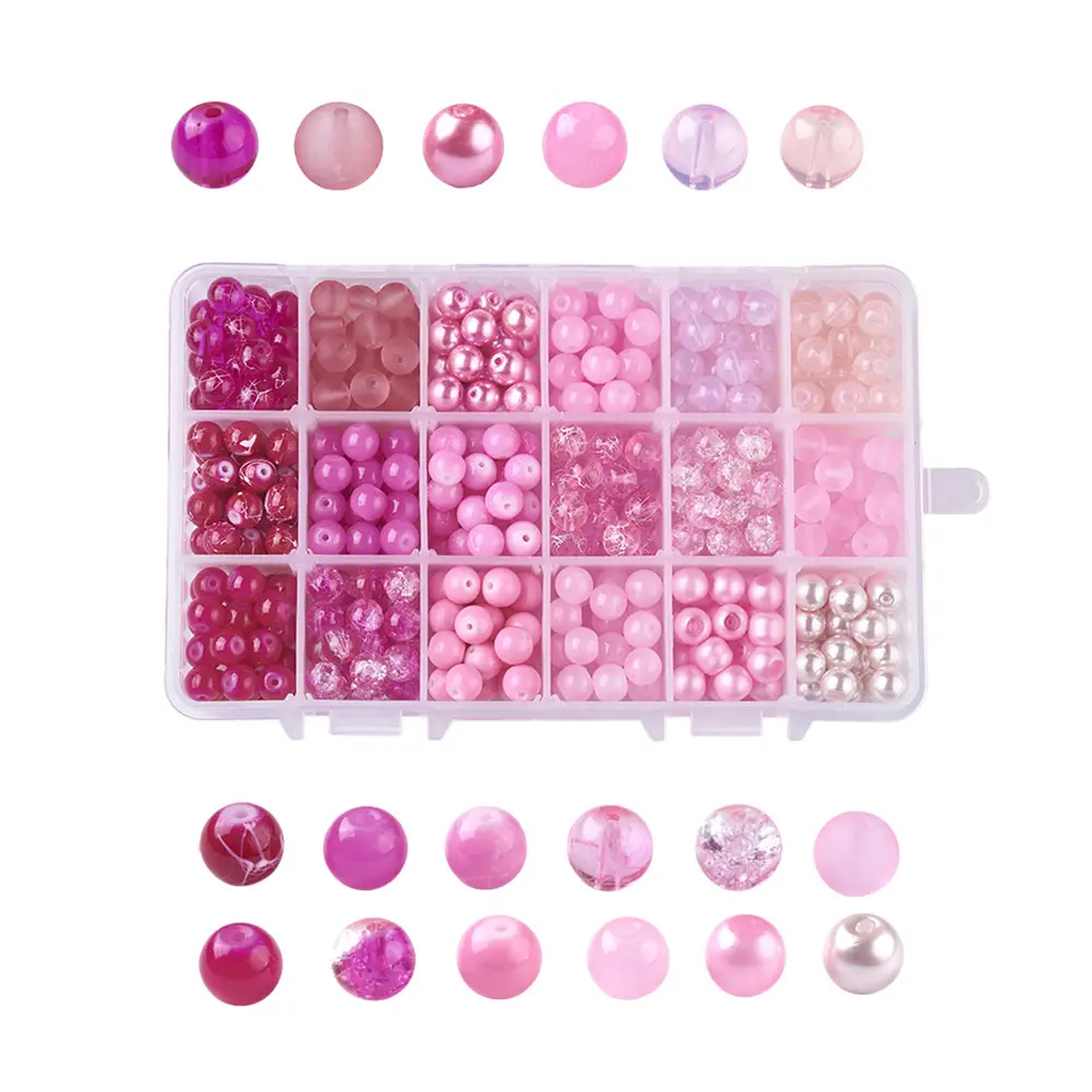 Gradient Glass Beads Bracelet Necklace Material