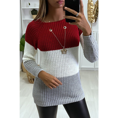 Title 5, Maglione Pullover in Maglia Autunno Inverno con...