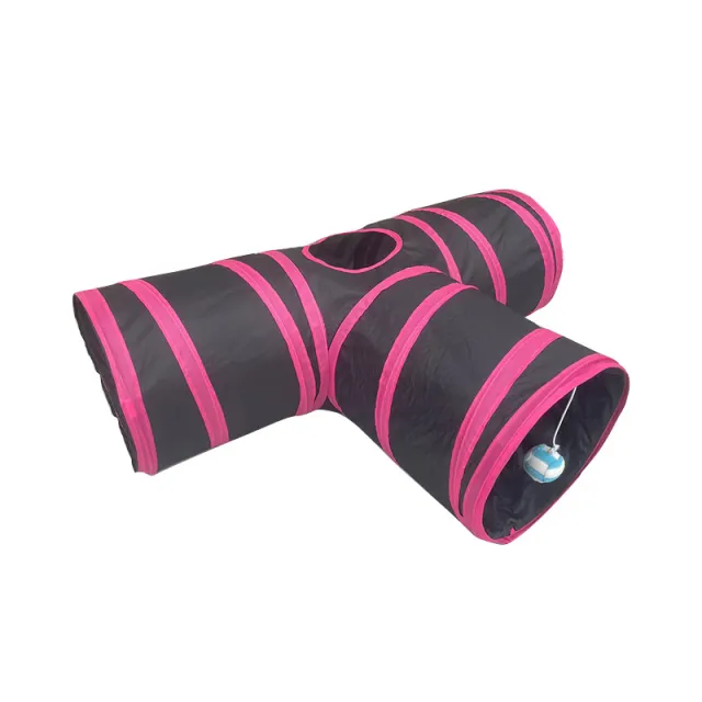 Rabbit Cat Tunnel Suede Cat Three Channel Foldable Pet Supplies Red - Shop at LoveMi
