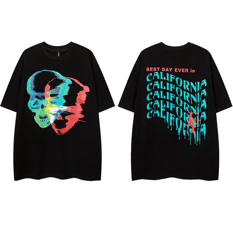 Dark Men's Loose Student Couple Net Red Short Sleeve T-Shirt