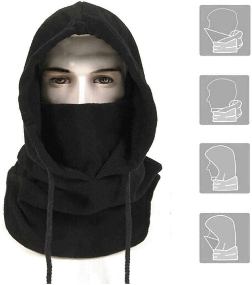 Mens Winter Thermal Fleece Balaclava Hat Motorcycle Neck Warmer Hood Face — image 7