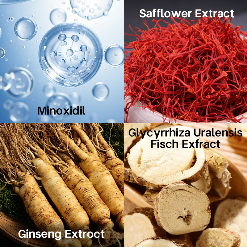 OEM ODM Fast Result Biotin Minoxidil Regrowth Ginger Anti Loss Organic Rosemary Oil Hair Growth Serum Oil 3