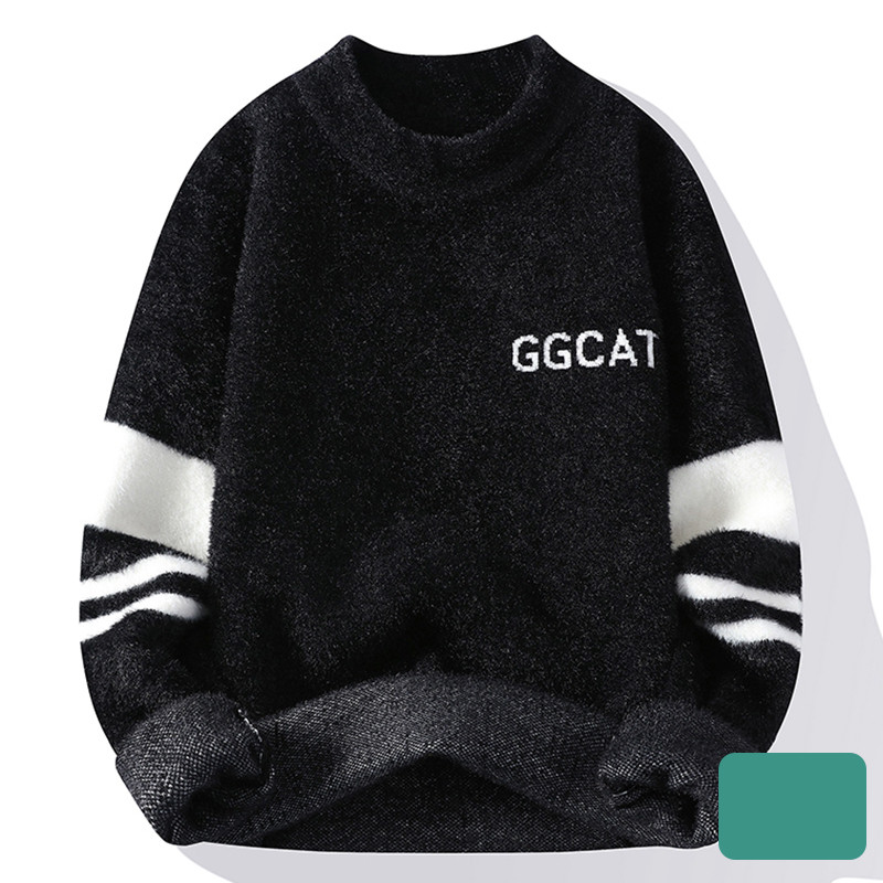 Men’s Fashion Embroidered Crew Neck Jumper – Warm Casual Knit Sweater for Autumn & Winter - Image 10