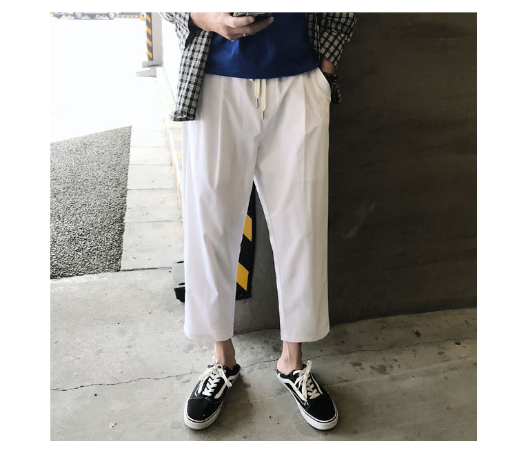 Title 2, Mens Loose Fit Straight-leg Casual Pants Cropp...