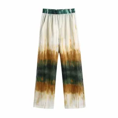 Tie-dye Printed Shirt Women's Long Pants - Colour-L - View 1