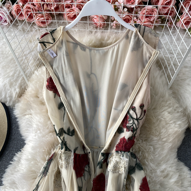 Mesh Floral Embroidered Dress, picture 4 of 5
