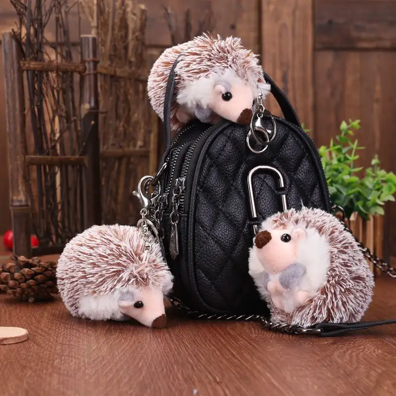 Small Hedgehog Pendant Simulation Plush Toy Keychain Pendant Doll