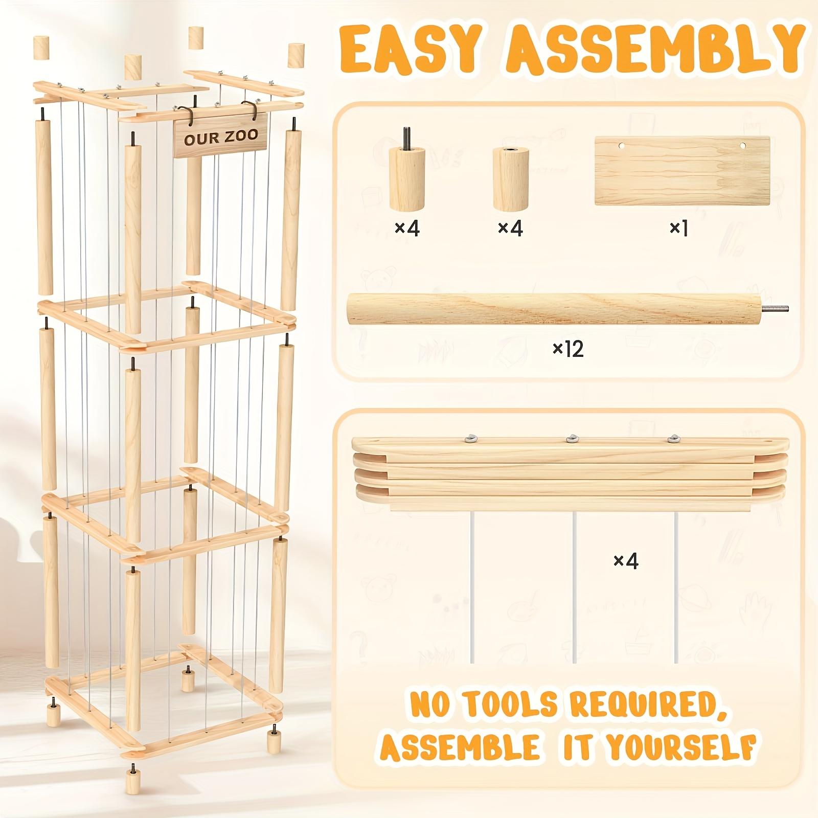 Spacious Wooden Doll Storage Shelf  Easy Assembly, Space-Saving, And Elegant Ideal For Playrooms, Bedrooms, And Living Rooms