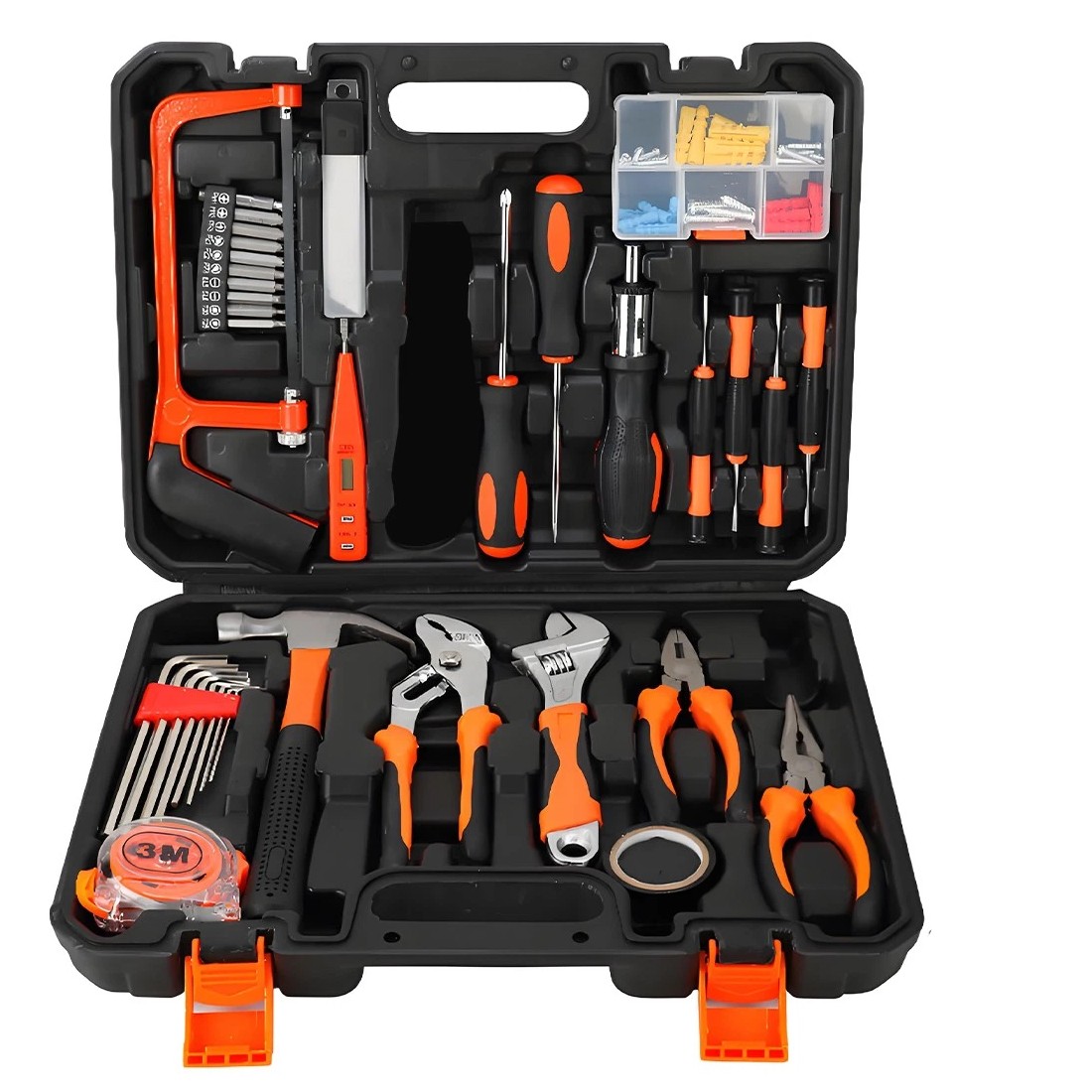 1OO PCS General Household Hand Tool Kit With Toolbox Storage Case For Home Repair
