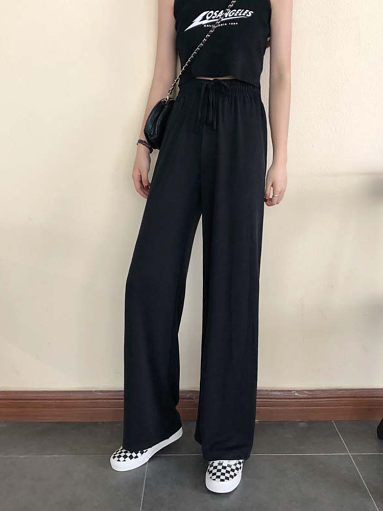 Title 5, Ladies Loose High Waist Straight Suit Pants