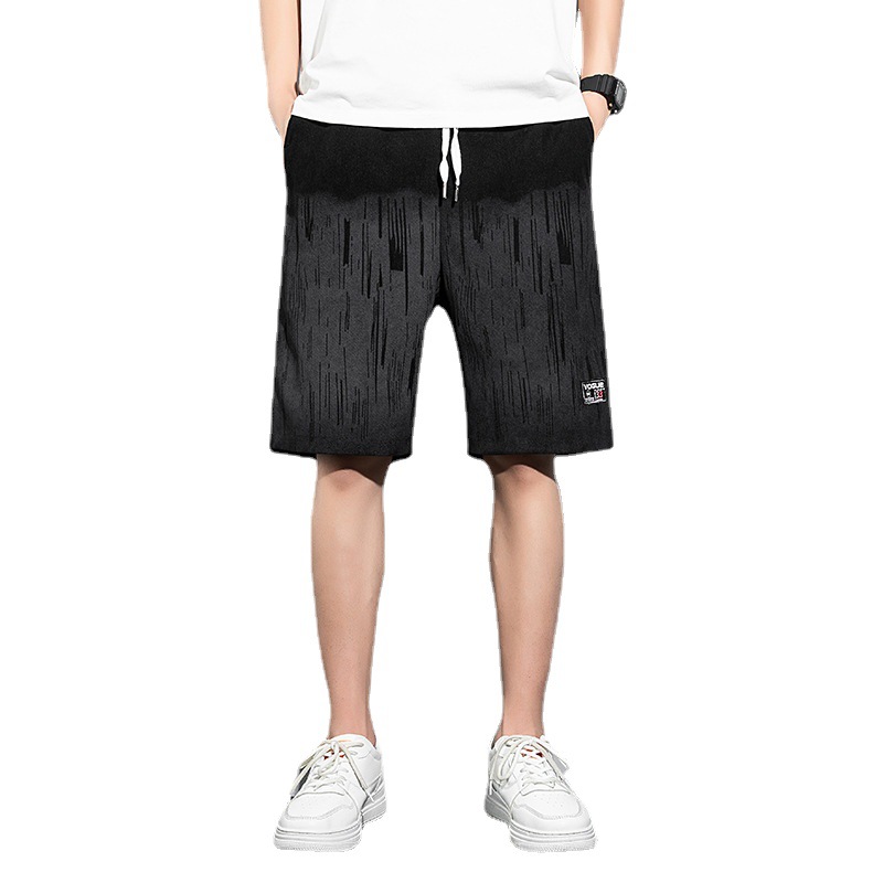 Loose Tie-dye Stretch Shorts Men's Beach Pants