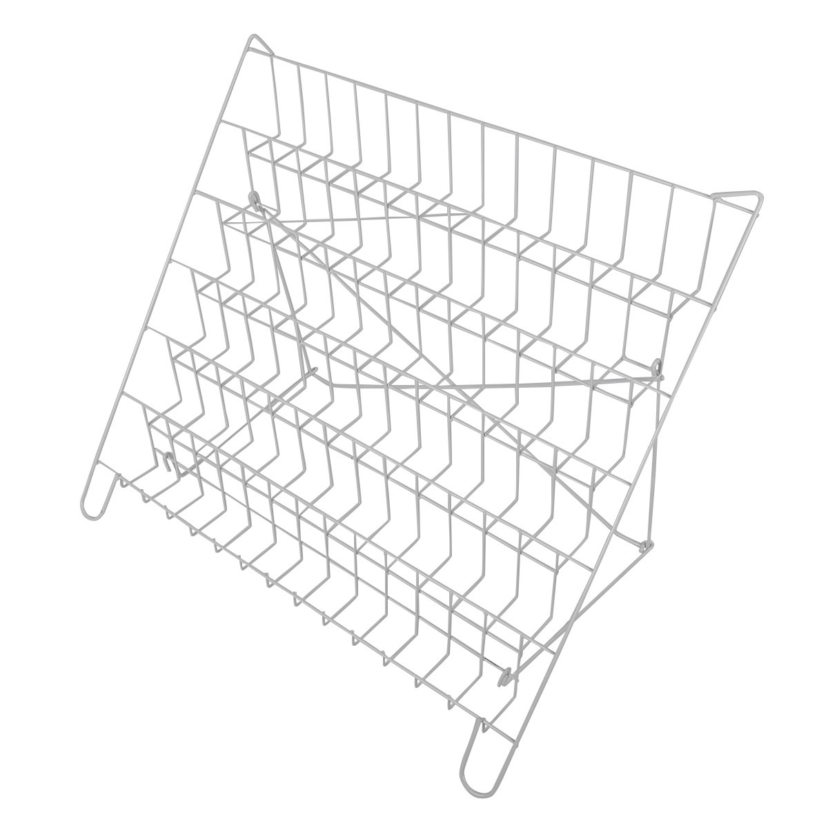 6 Tier Foldable Counter Card Book Rack Display Stand Wire Magazine White — image 5