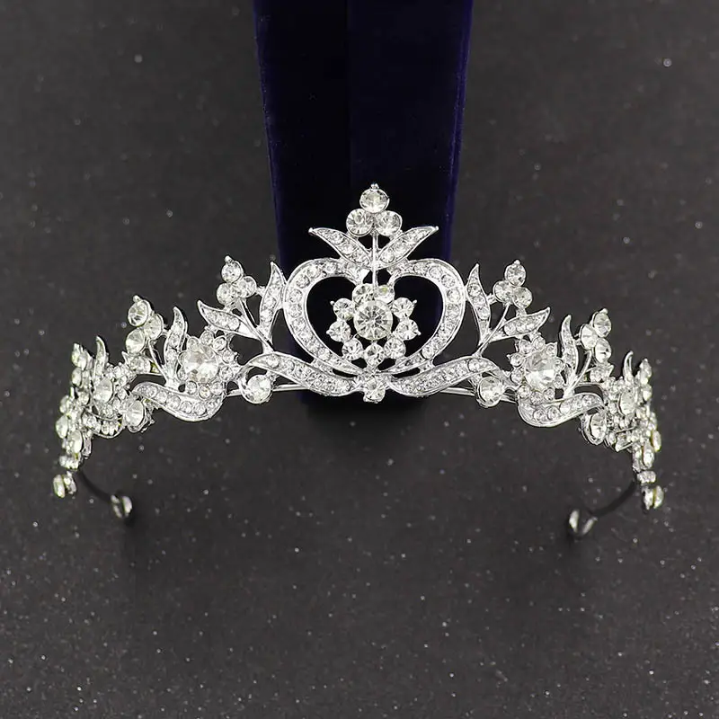Rhinestone Leaves Heart Bridal Crowndress Accessories Headgear