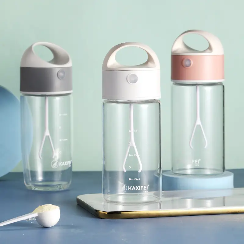 Automatic Stirring Glass Cup with Electric Mixer for Coffee and Protein Shakes