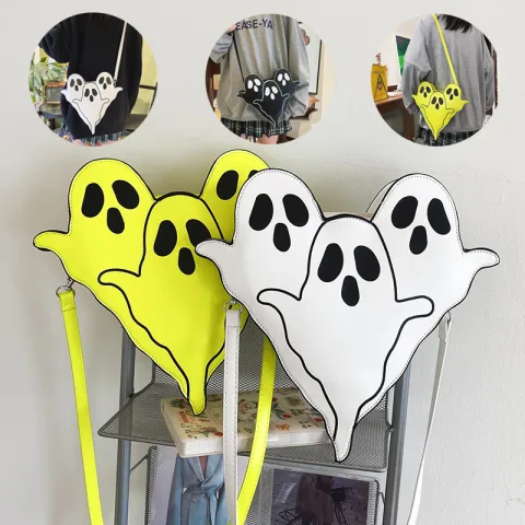 Halloween Bags Funny 3D Cartoon Ghost Shoulder Women Cute