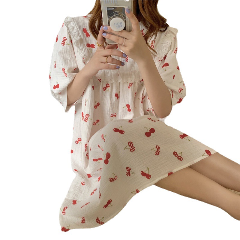 Title 4, Cute Cherry Sweet And Loose Pajamas