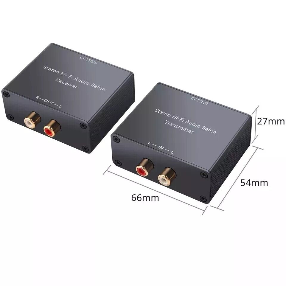 RCA Analog Audio Extender 2-CH Stereo Over Cat5e-Cat 6 For Hi-Fi Amplifiers — image 6