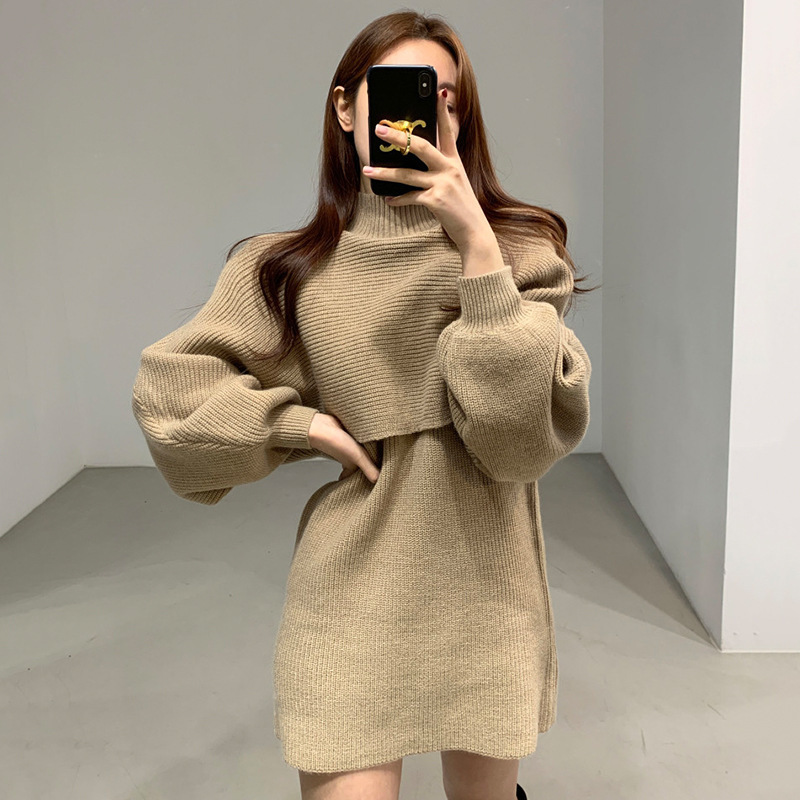 Title 4, Womens Fashion Knitted High Neck Undershirt Dr...