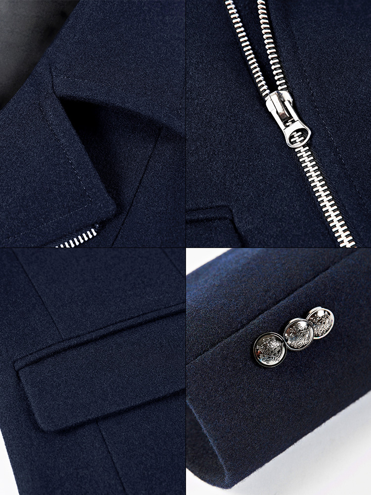 Zip-Front Woolen Coat, picture 5 of 5