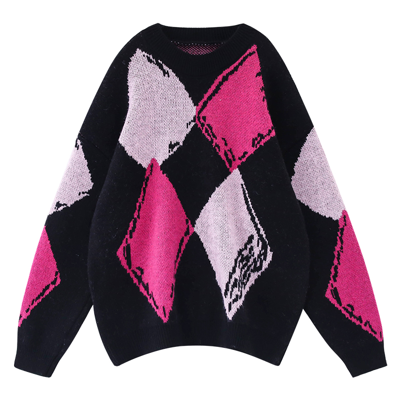 Title 5, Diamond Sweater Womens Niche Loose Outer Wear ...